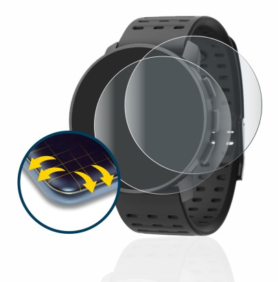 Imagen del dispositivo Suunto 9 Peak Pro con una amplia variedad de protectores de pantalla.