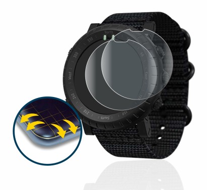Imagen del dispositivo Suunto Core Alpha con una amplia variedad de protectores de pantalla.
