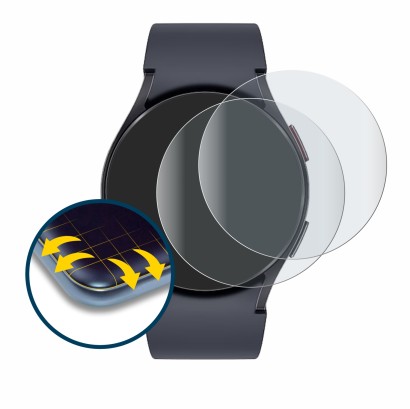 Imagen del dispositivo Samsung Galaxy Watch 6 (44 mm) con una amplia variedad de protectores de pantalla.