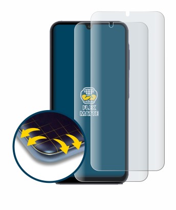 Abbildung des Geräts Samsung Galaxy A25 5G mit einer Vielzahl des Displayschutzes.