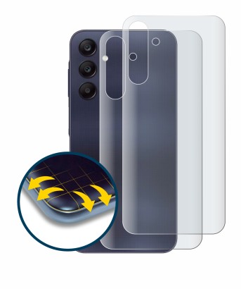 Imagen del dispositivo Samsung Galaxy A25 5G (Trasero) con una amplia variedad de protectores de pantalla.