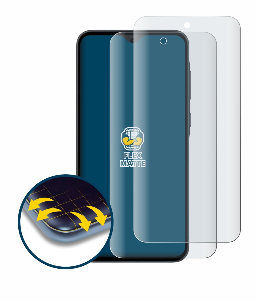 Imagen del dispositivo Samsung Galaxy A35 5G con una amplia variedad de protectores de pantalla.