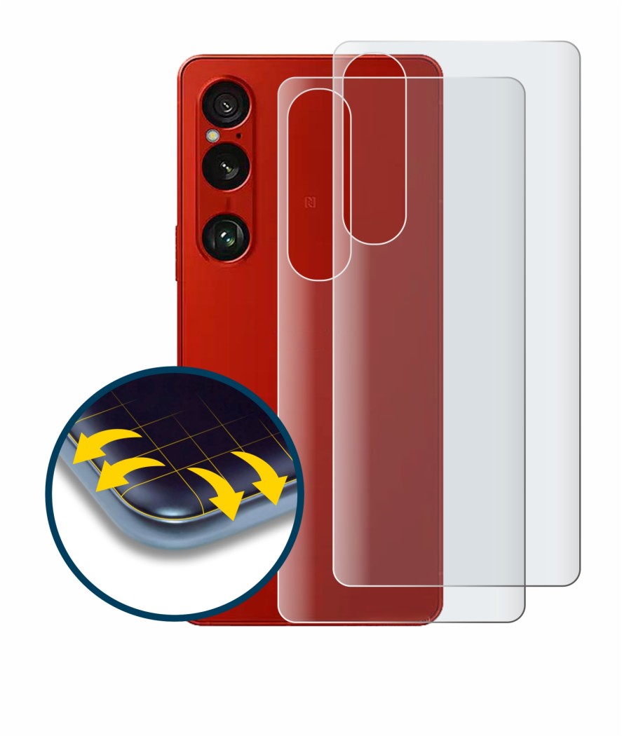 Image of the device Sony Xperia 1 VI (Back) with a wide variety of screen protectors.