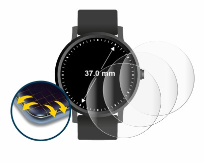 Immagine del dispositivo Circolare Displays (ø: 37 mm) con un'ampia varietà di protezioni per lo schermo.