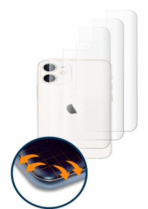 Immagine del dispositivo Apple iPhone 12 mini (Posteriore) con un'ampia varietà di protezioni per lo schermo.