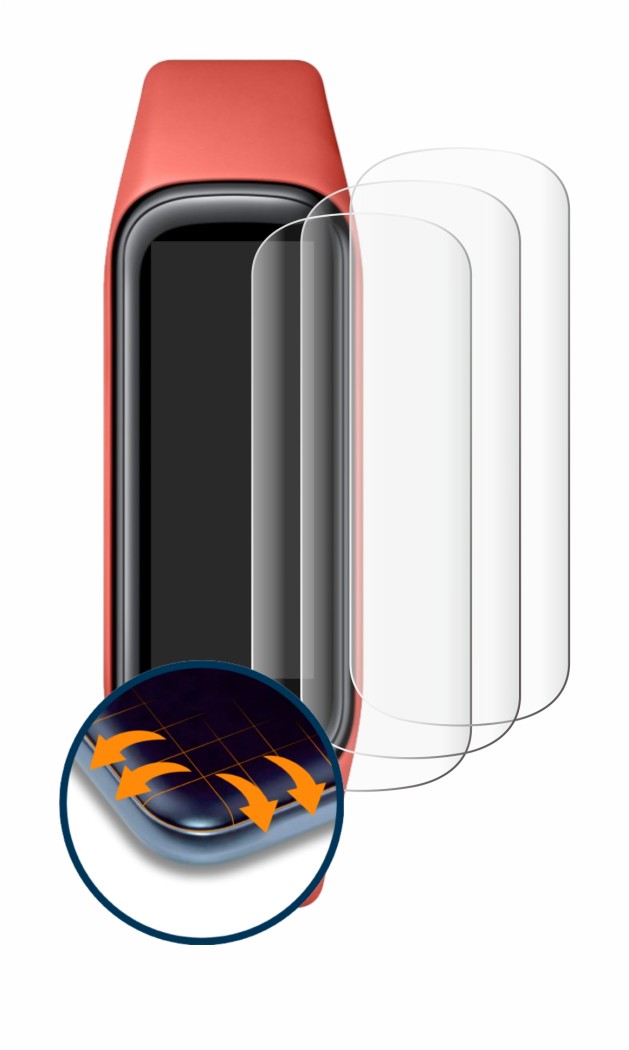 Imagen del dispositivo Samsung Galaxy Fit2 con una amplia variedad de protectores de pantalla.