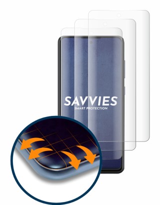 Image de l'appareil Samsung Galaxy A72 avec une grande variété de protections d'écran.