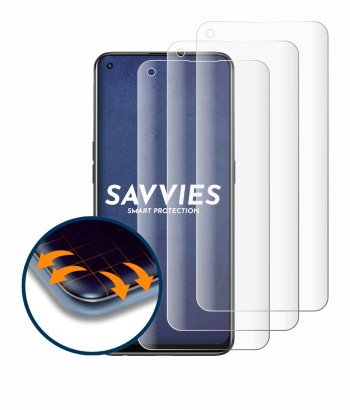 Image of the device Oppo A94 5G with a wide variety of screen protectors.