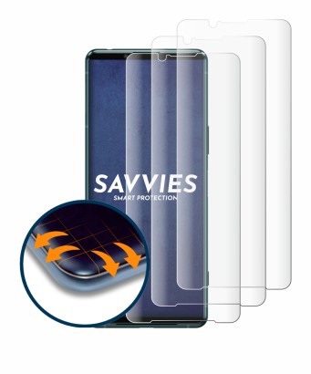 Image of the device Sony Xperia 5 III with a wide variety of screen protectors.