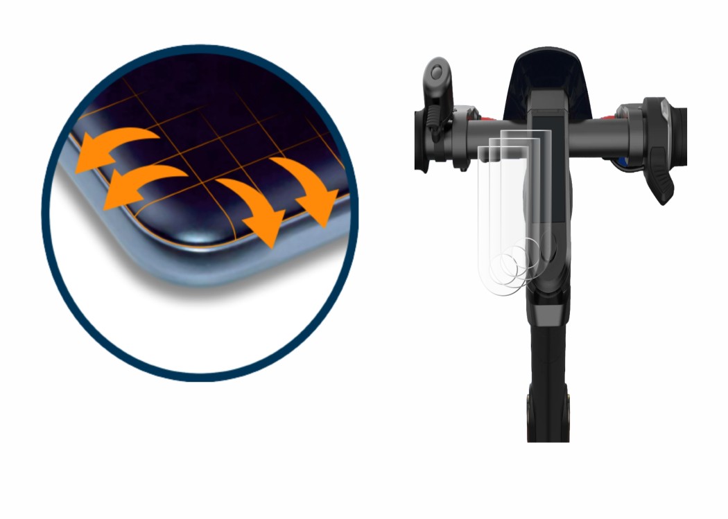 Image de l'appareil NIU KQi3 Pro avec une grande variété de protections d'écran.