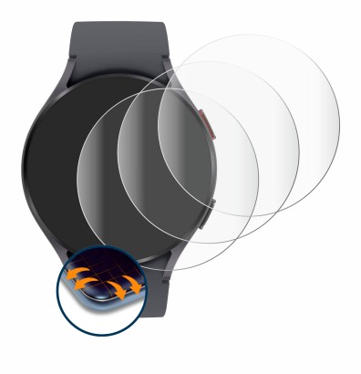 Image of the device Samsung Galaxy Watch 5 (44mm) with a wide variety of screen protectors.