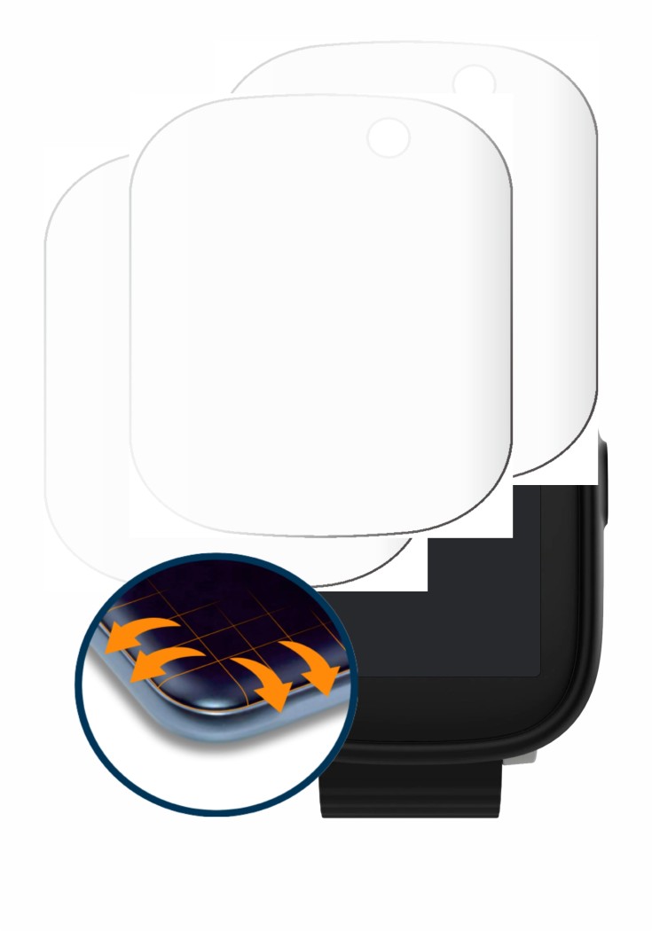 Image de l'appareil Xplora X6 Play 2022 (1ère génération) avec une grande variété de protections d'écran.