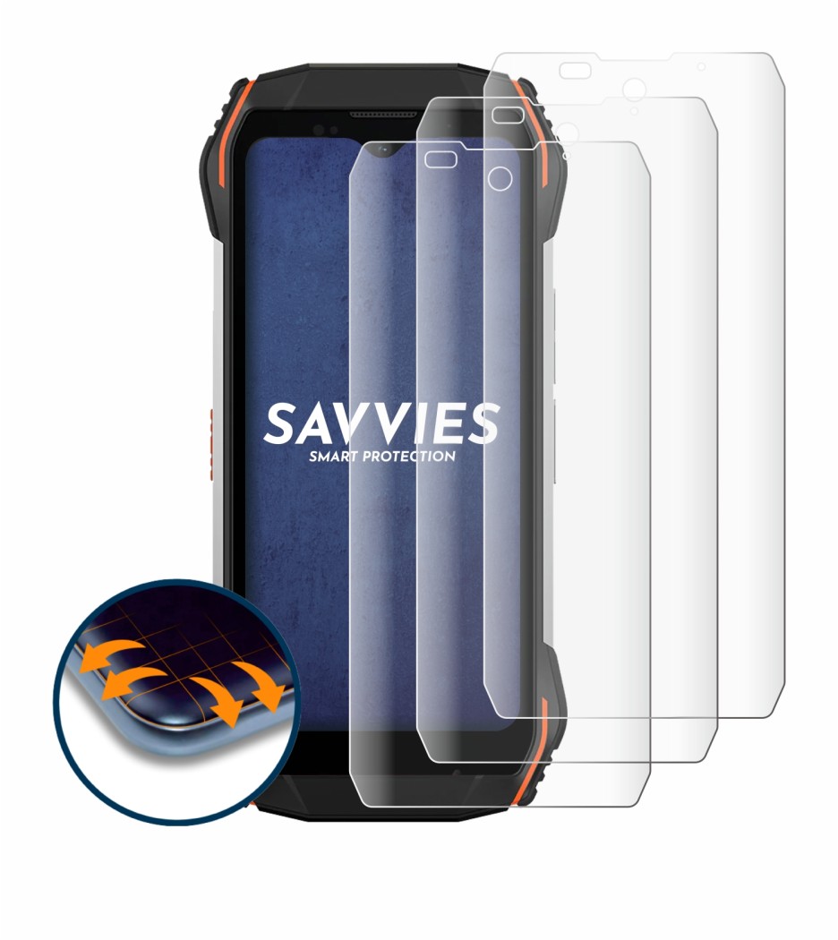 Abbildung des Geräts Blackview N6000 mit einer Vielzahl des Displayschutzes.