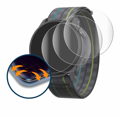 Image of the device Coros Pace 3 with a wide variety of screen protectors.