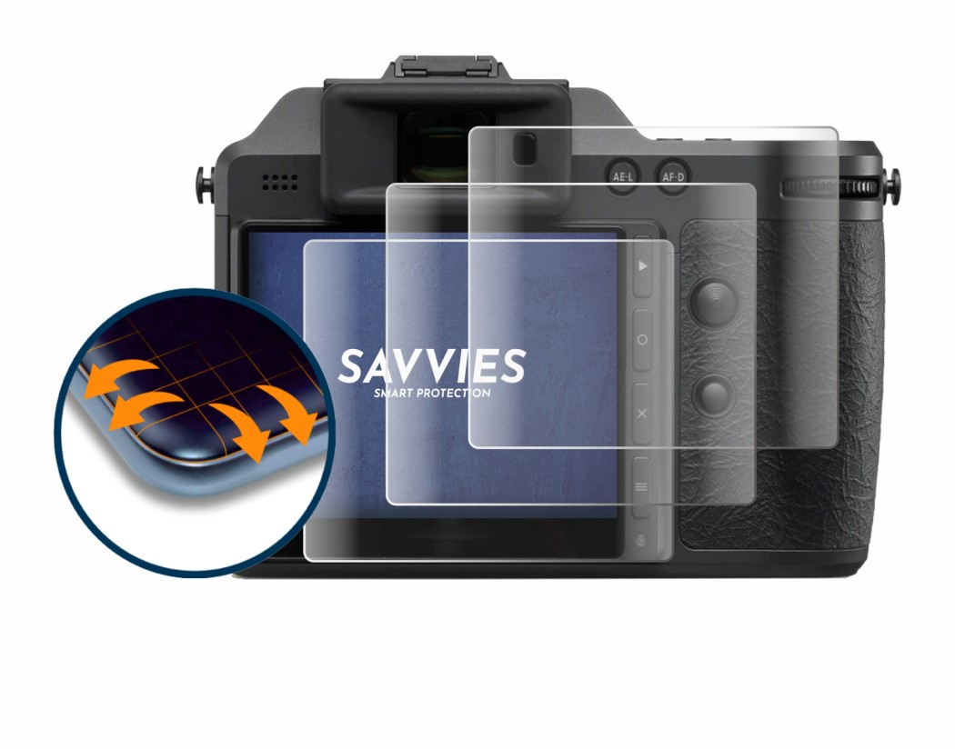 Image of the device Hasselblad X2D II 100C with a wide variety of screen protectors.