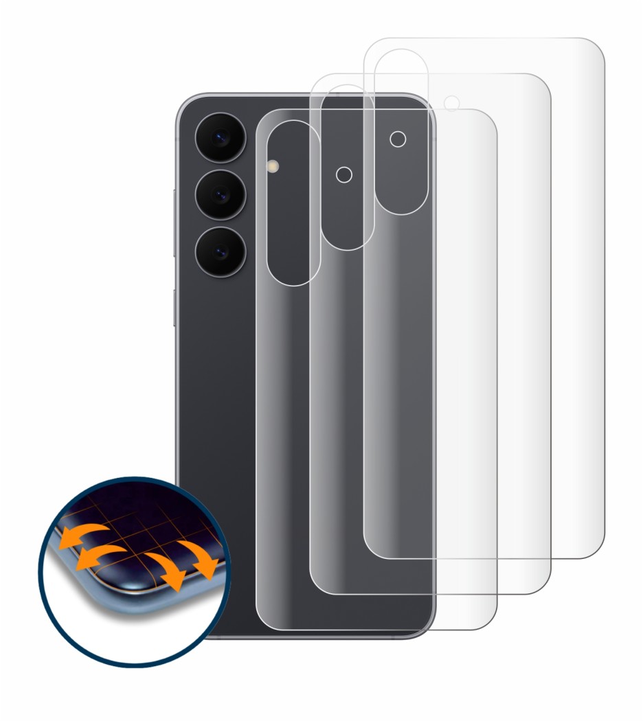 Image of the device Samsung Galaxy S25 FE (Back) with a wide variety of screen protectors.