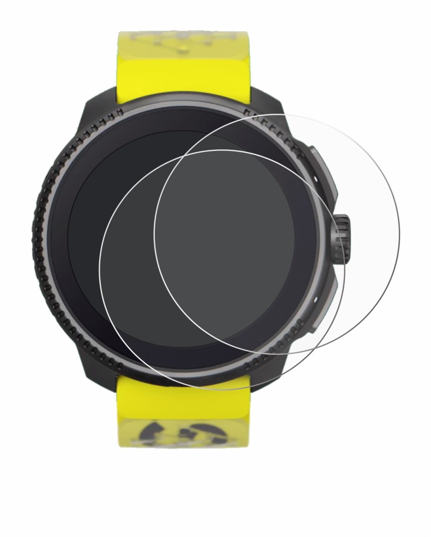 Image de l'appareil Suunto Race avec une grande variété de protections d'écran.