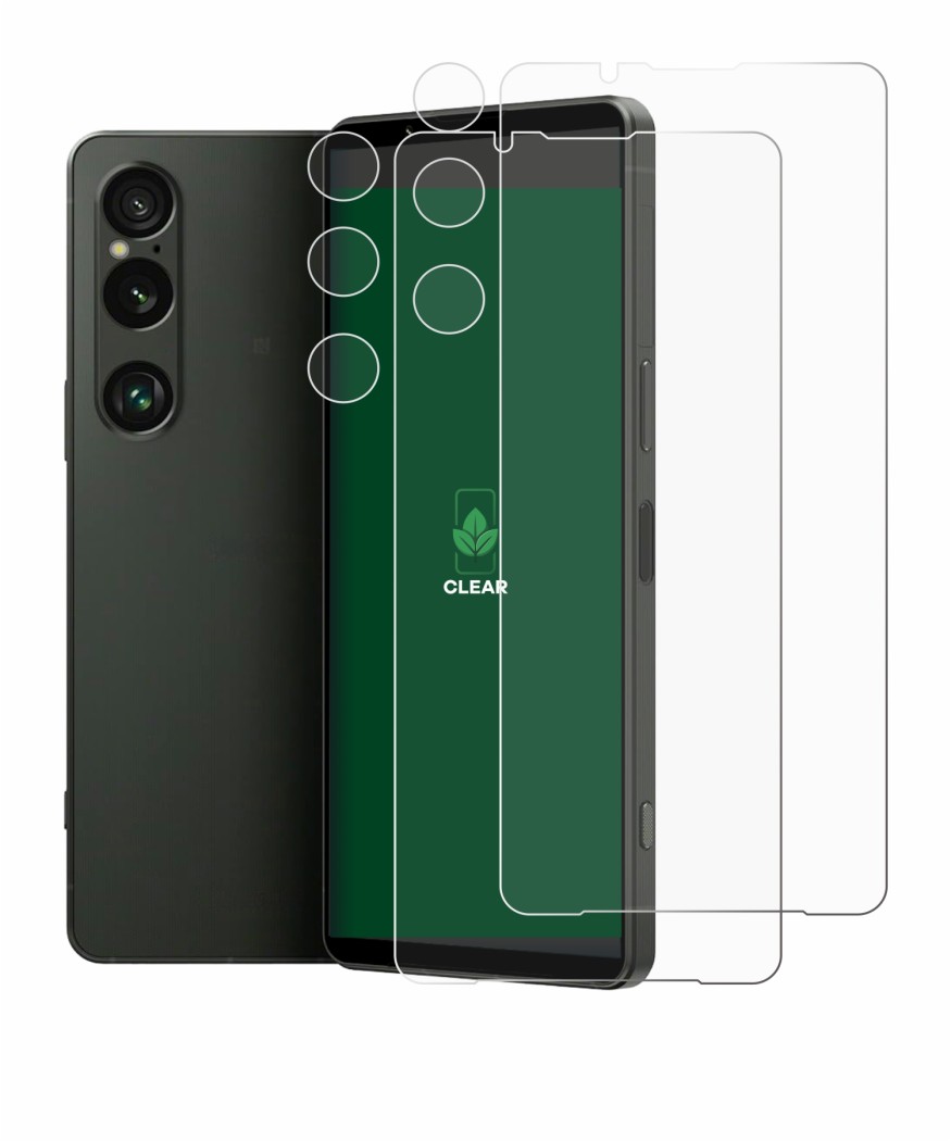 Image de l'appareil Sony Xperia 1 VI (Avant+Caméra) avec une grande variété de protections d'écran.
