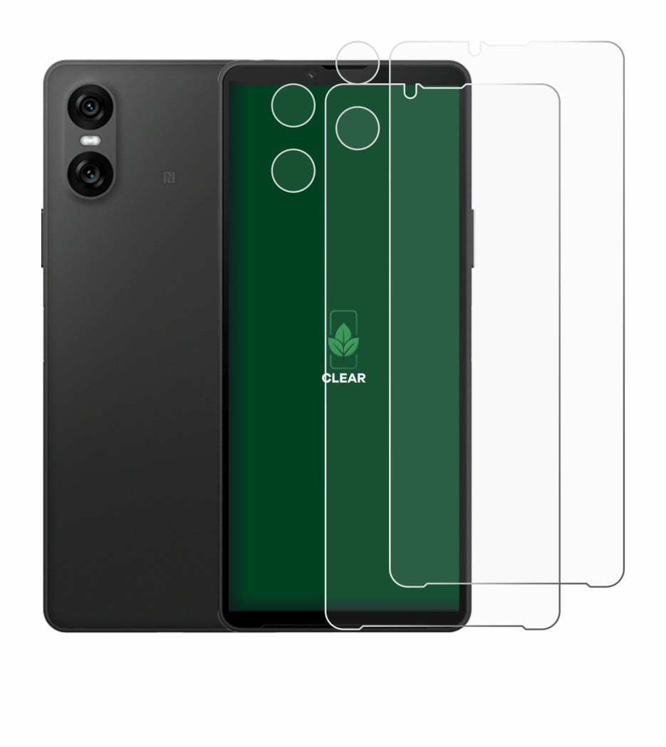 Image of the device Sony Xperia 10 VI (Front+Camera) with a wide variety of screen protectors.