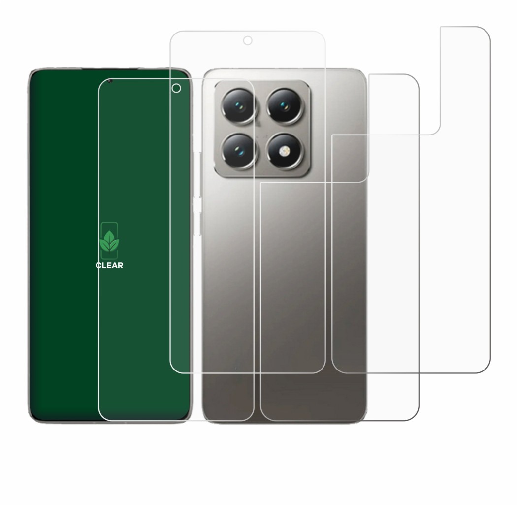 Image de l'appareil Xiaomi 14T Pro (Avant+Arrière) avec une grande variété de protections d'écran.