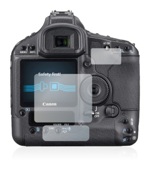 Parte frontal de un envase de producto con el logotipo de la marca Savvies. Al lado se muestra el dispositivo Canon EOS 1Ds Ma