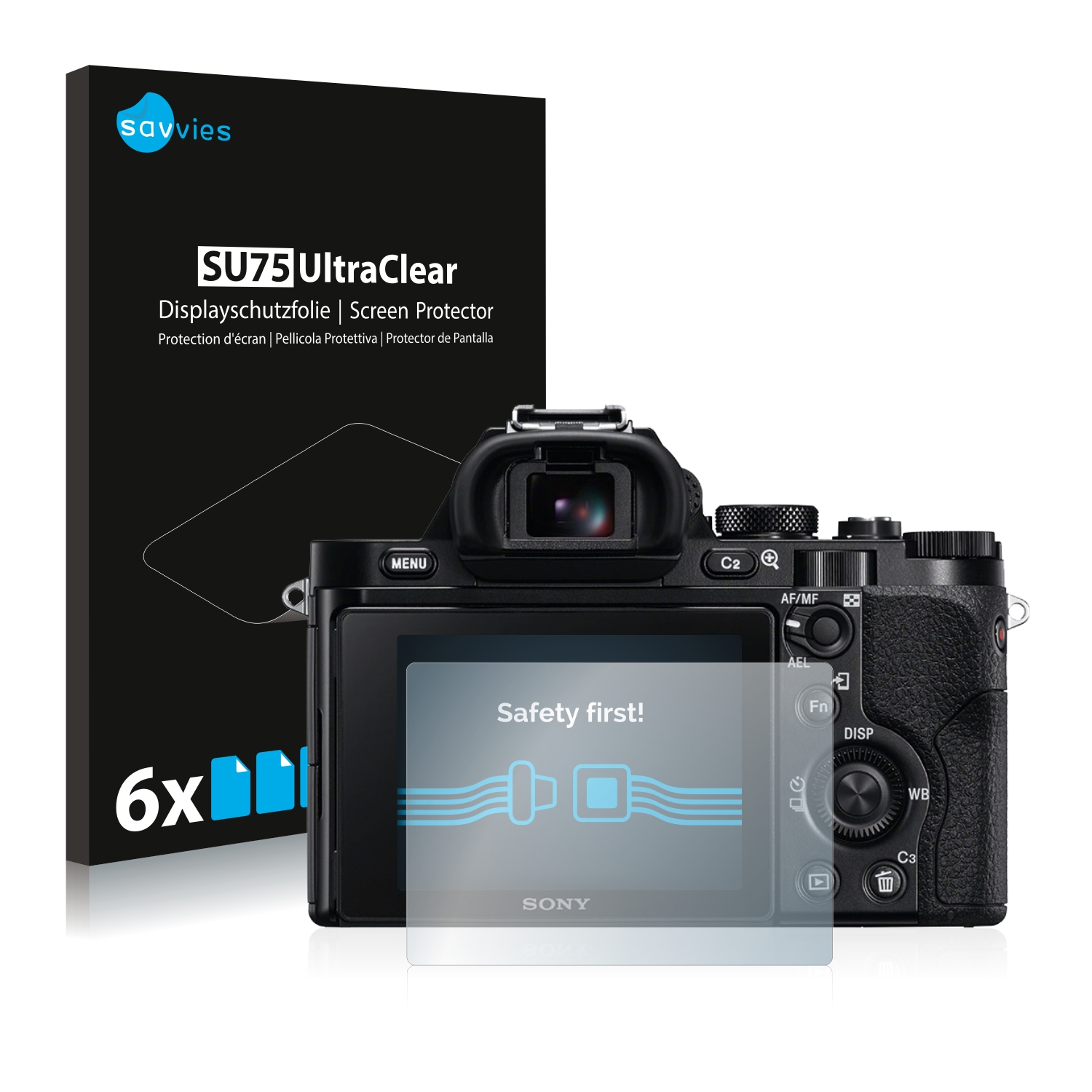 6x láminas protectoras de pantalla para Sony Alpha 7r ILCE - 7r claro transparente