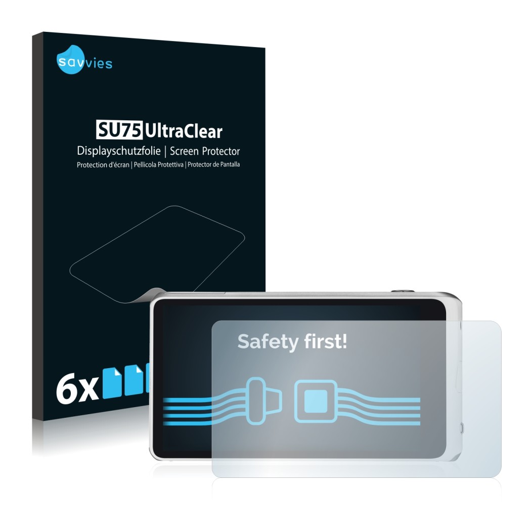 Parte frontal de un envase de producto con el logotipo de la marca Savvies. Al lado se muestra el dispositivo Samsung Galaxy C