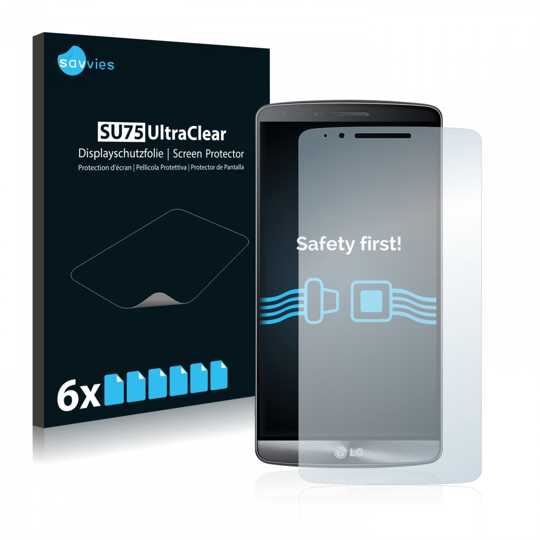 6x Savvies Su75 Screen Protector For Lg G3 Cat 6