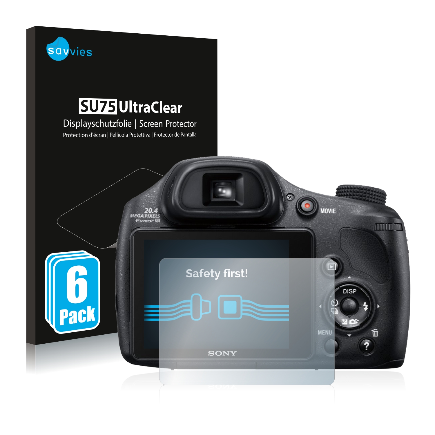 6x Sony Cyber-Shot DSC-RX10 pantalla de película de plástico protector de pantalla transparente
