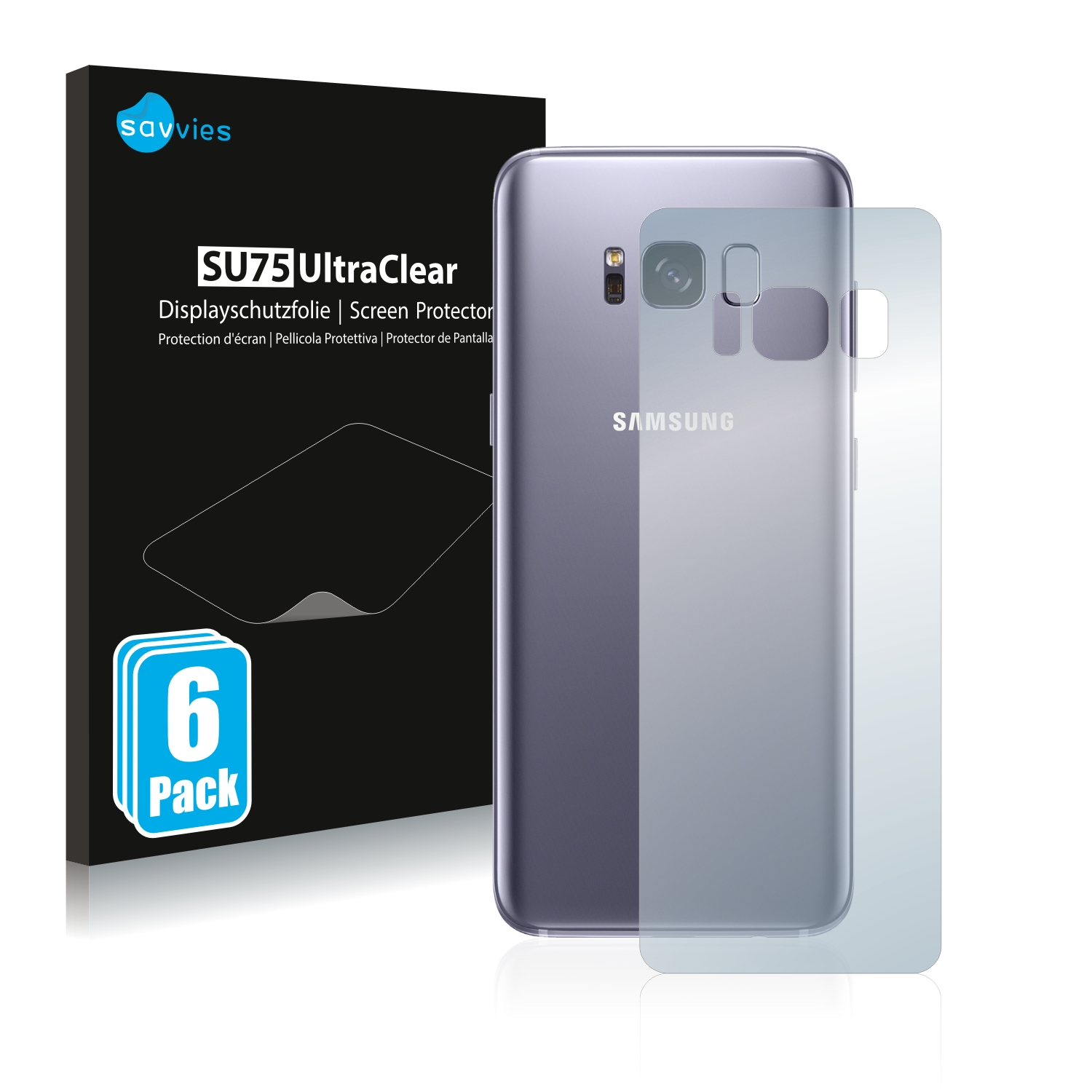 Ochranná fólie Savvies na Samsung Galaxy S8 (Zadní strana), 6ks