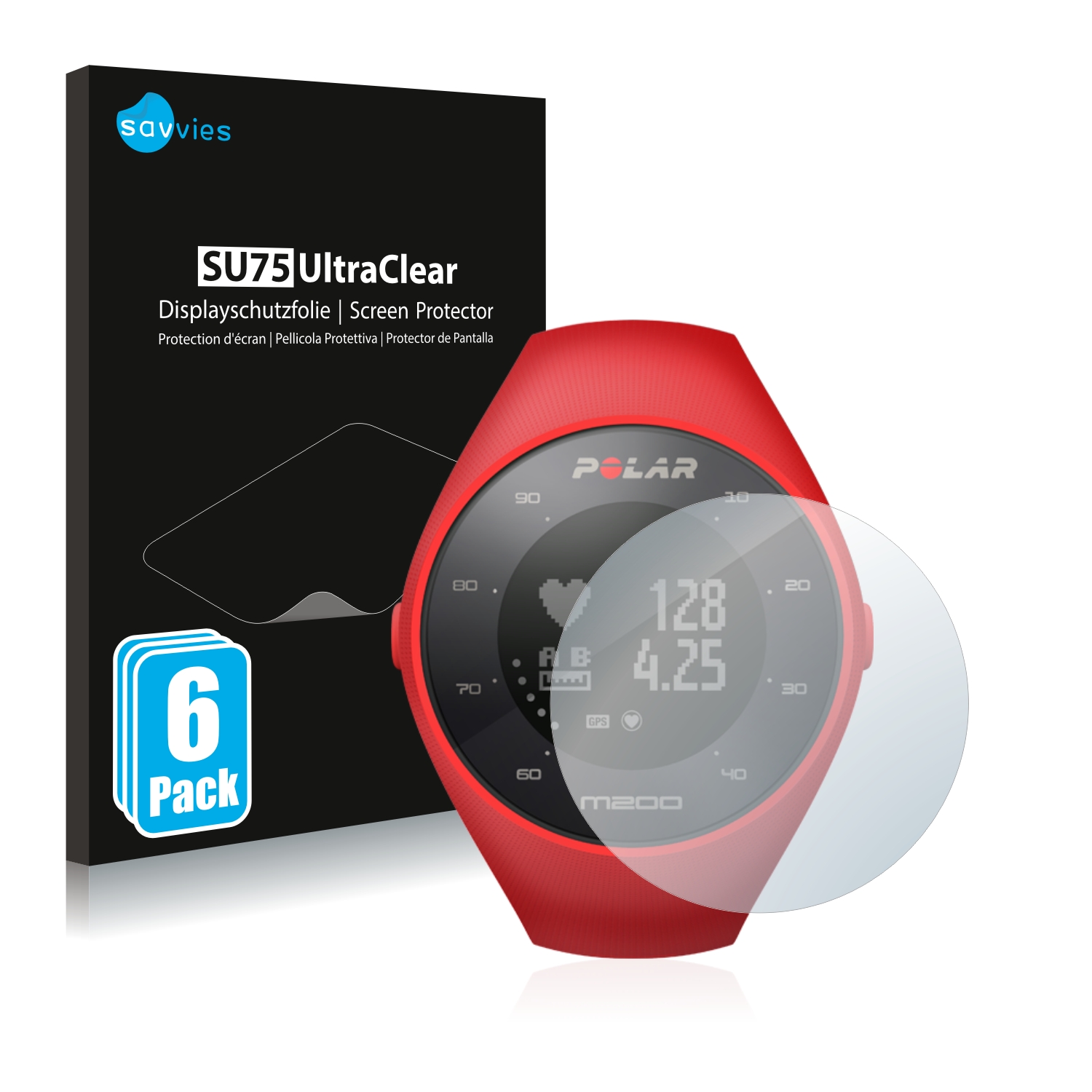 Schutzfolie für Smartwatch Garmin Polar Samsung Fossil Letsfit Xiaomi Huawei