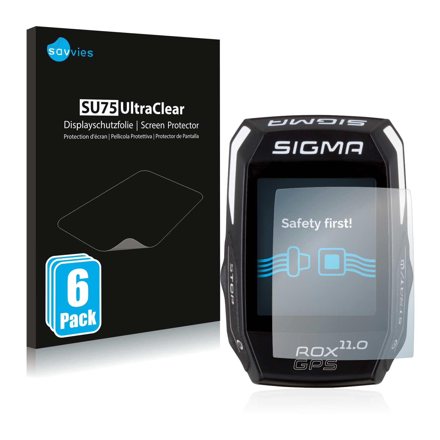 moeilijk Burgerschap besluiten 6x Savvies SU75 Screen Protector for Sigma ROX GPS 11.0 |  protectionfilms24.com