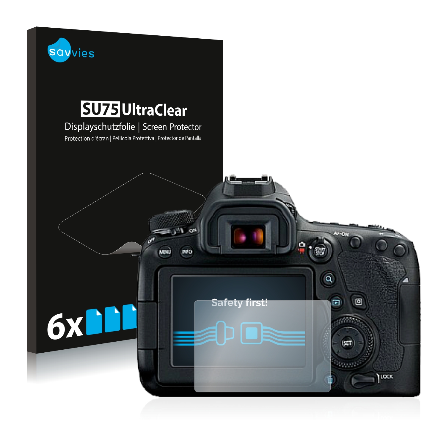 6x Pellicola Protettiva per Canon EOS 5D Mark II Protezione Proteggi Schermo