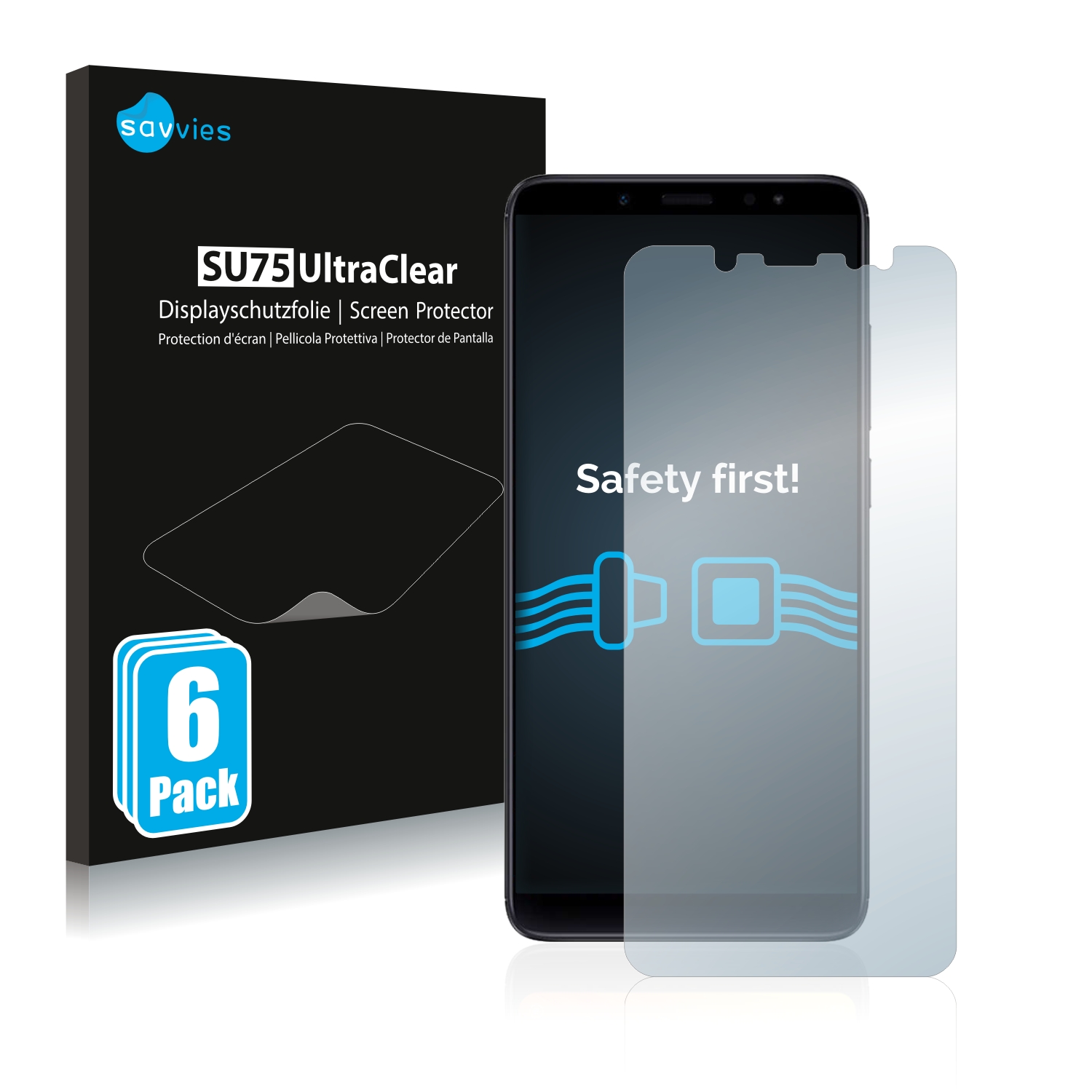 savvies 6 Pezzi Pellicola Protettiva per Xiaomi Redmi 15 4G (Fronte+Fotocamera) Protezione Schermo Trasparente