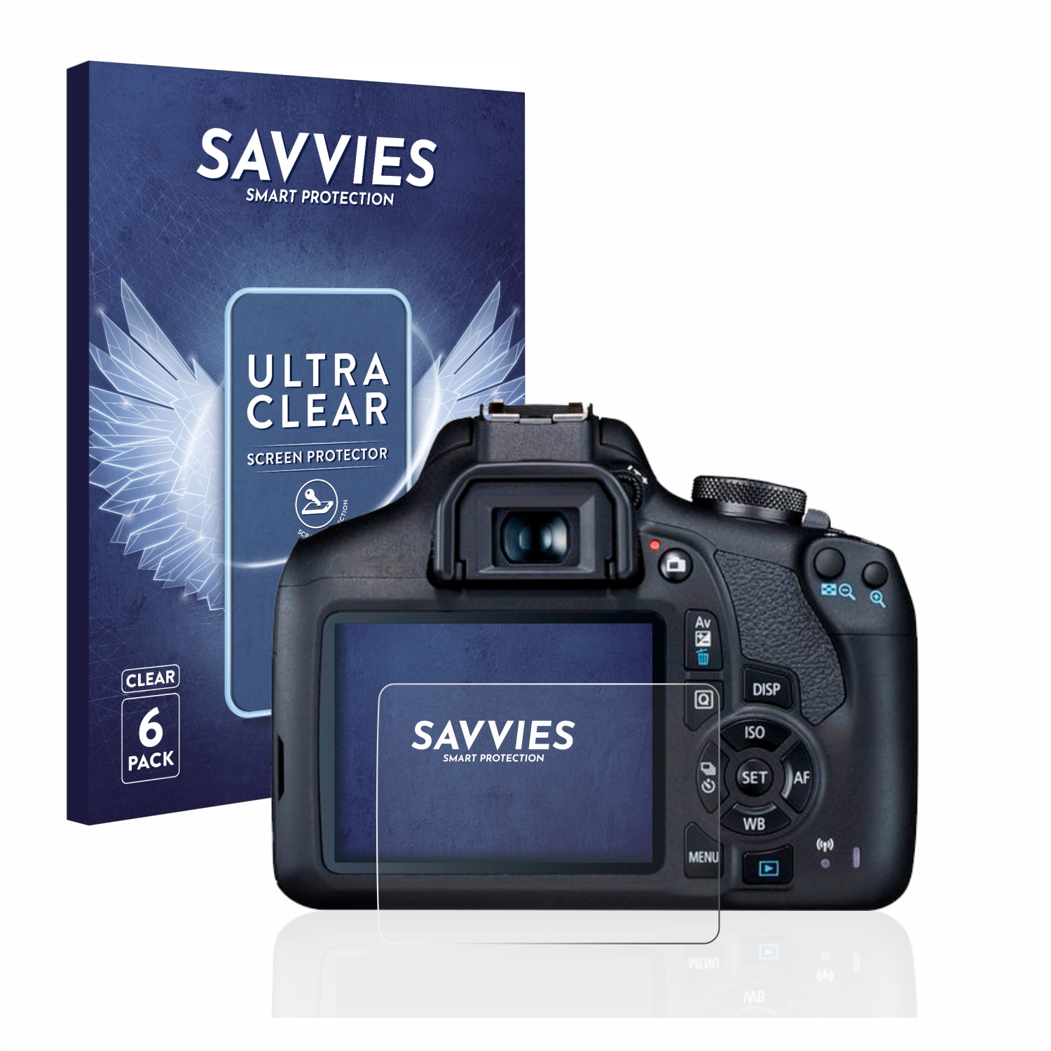 6x láminas protectoras de pantalla para Canon EOS 700d claro transparente