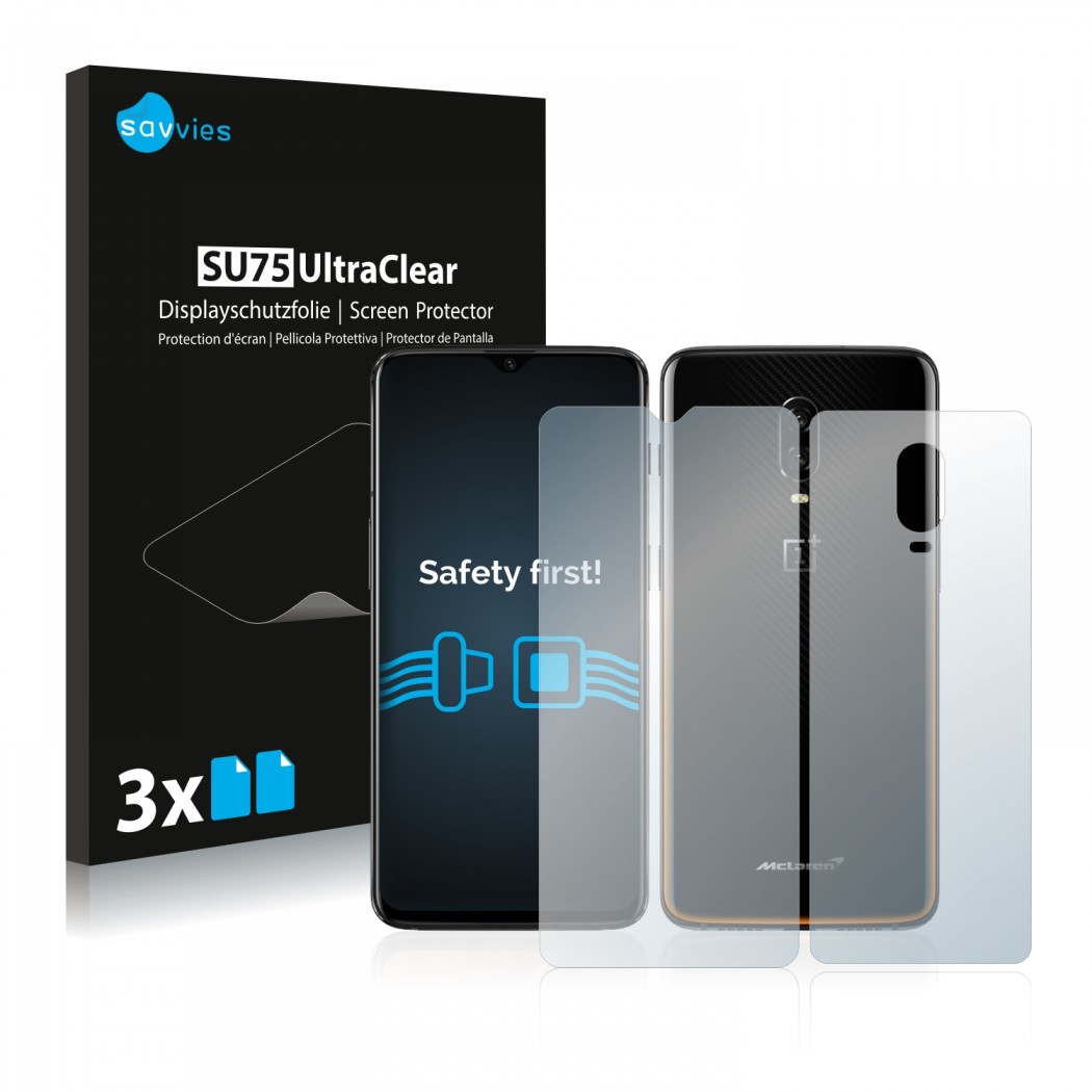6x Savvies SU75 Screen Protector for OnePlus 6T McLaren ...
