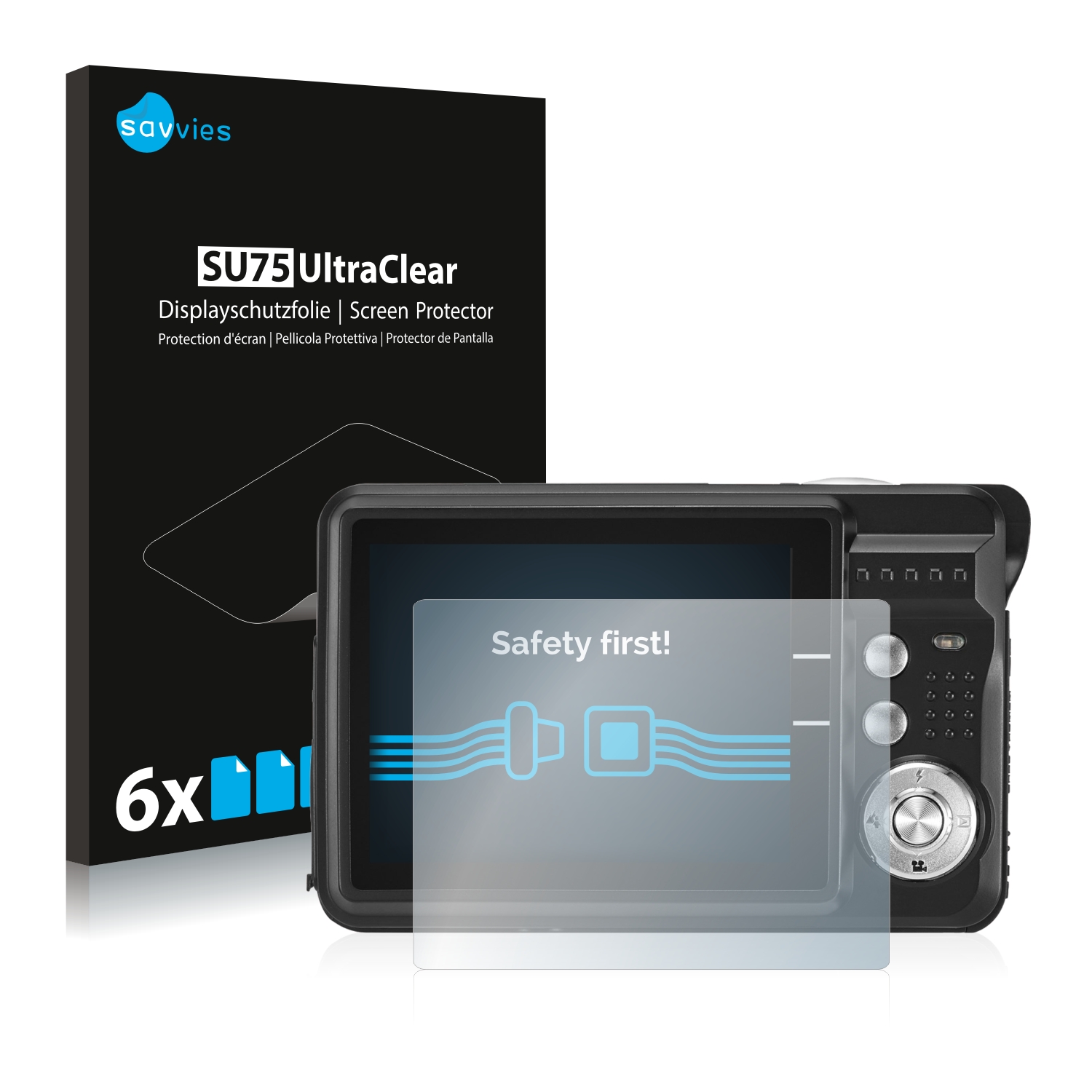 6x Praktica Luxmedia 16-Z21C Displayschutzfolie Klar Transparent Schutzfolie
