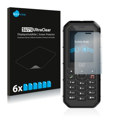 Vorderseite einer Produktverpackung mit dem Markenlogo Savvies. Daneben ist das Gerät Caterpillar Cat B26 mit dem zugehörigen 