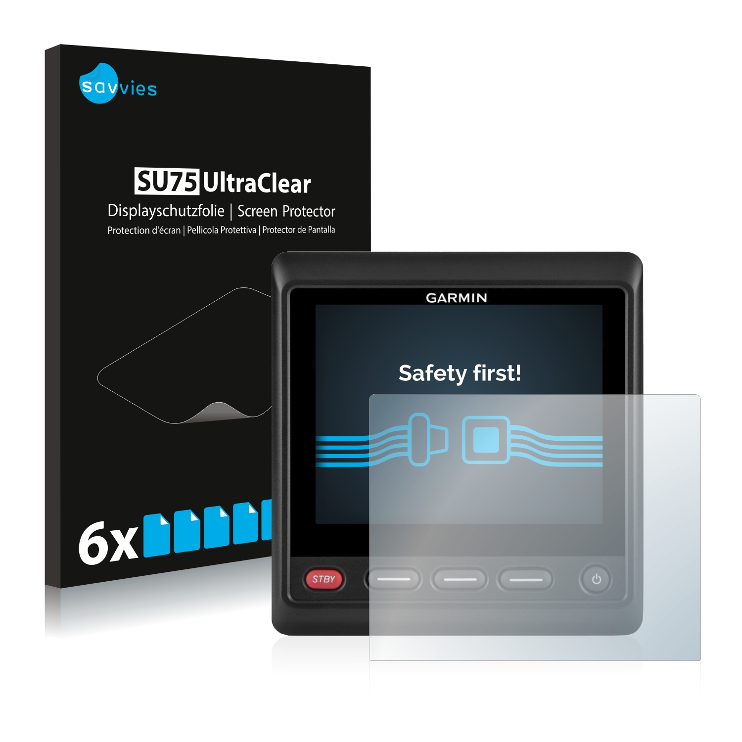 6x Savvies Screen Protector for Garmin nüvi 2545LMT CE Ultra Clear 