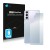 Front side of a product packaging with the brand logo Savvies. Next to it is the device Samsung Galaxy S21 5G (Back) shown wit