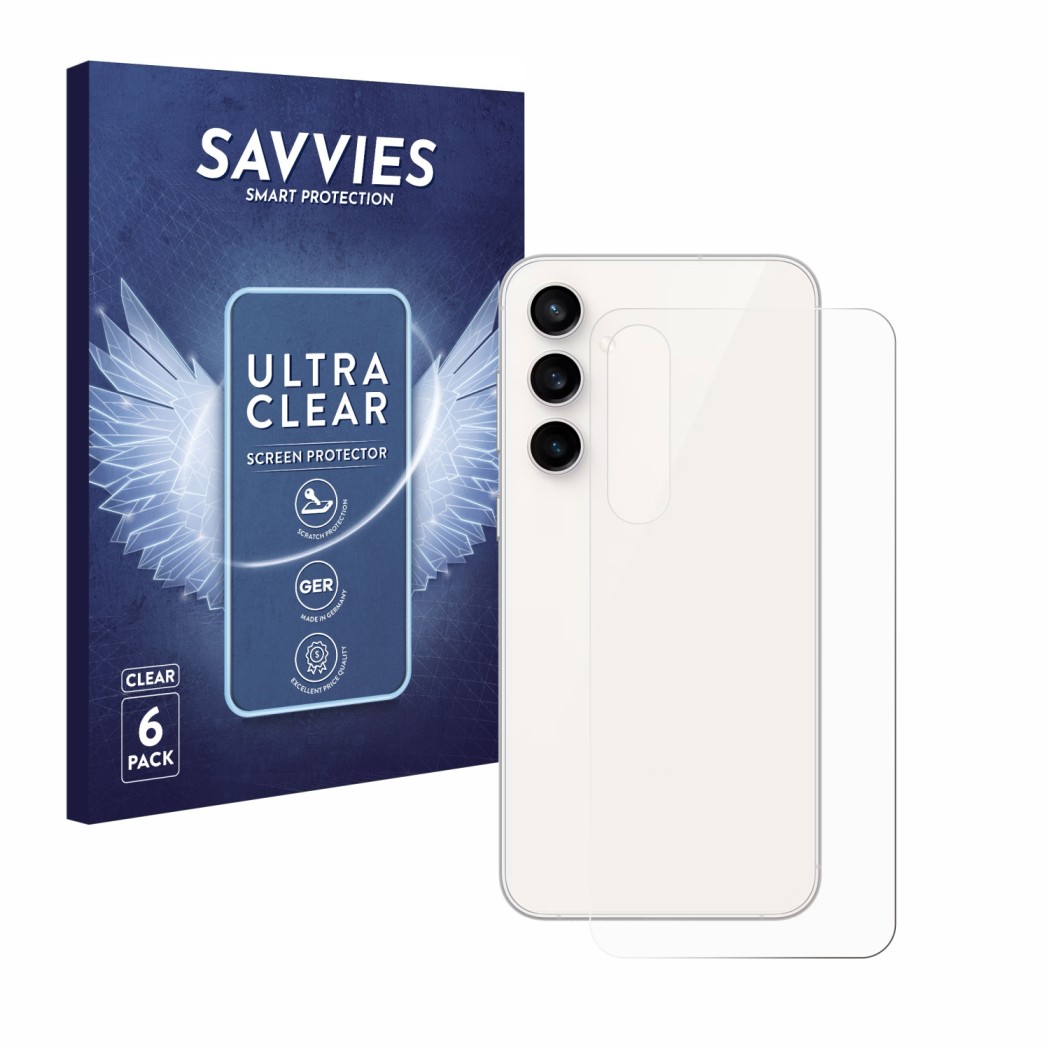 6x Savvies SU75 Film de protection d'écran pour Samsung Galaxy S23 FE  (Arrière)
