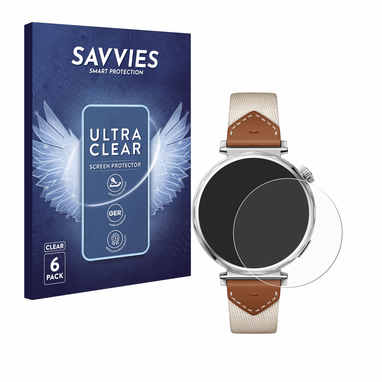 6x Folie für Huawei Watch GT 5 (41 mm) Schutzfolie Displayschutz Display Klar - Zdjęcie 1 z 11