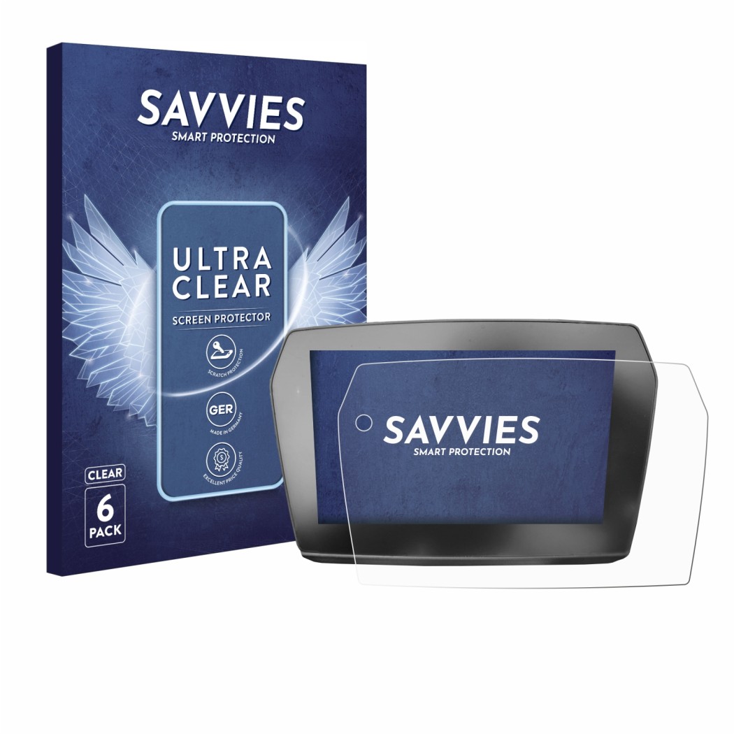 Parte frontal de un envase de producto con el logotipo de la marca Savvies. Al lado se muestra el dispositivo Voge 525DSX 2025