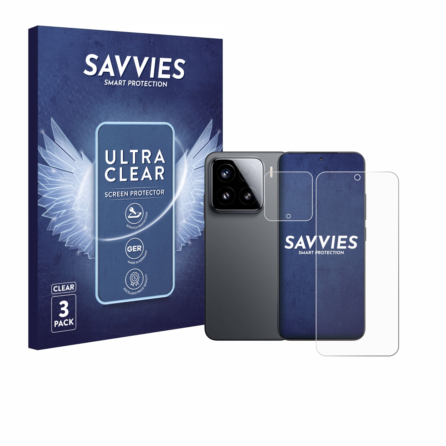 Savvies 6 Pezzi Pellicola Protettiva Per Xiaomi Redmi Note 11S - Fronte E Fotocamera, Trasparente, SU75, Anti Graffio