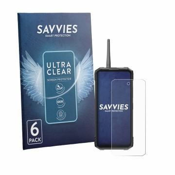 Parte frontale di una confezione del prodotto con il logo del marchio Savvies. Accanto è raffigurato il dispositivo Hotwav Hyp