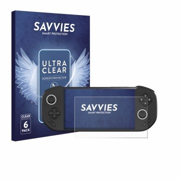 Vorderseite einer Produktverpackung mit dem Markenlogo Savvies. Daneben ist das Gerät MANGMI Pocket Max mit dem zugehörigen Di