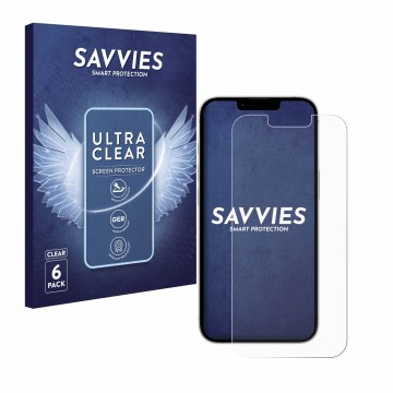 Parte frontal de un envase de producto con el logotipo de la marca Savvies. Al lado se muestra el dispositivo Apple iPhone 17e