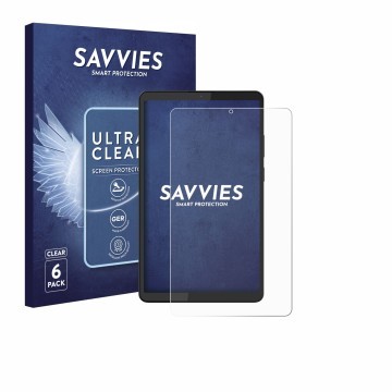 Vorderseite einer Produktverpackung mit dem Markenlogo Savvies. Daneben ist das Gerät Barnes & Noble Nook Reading Tablet 8.7
