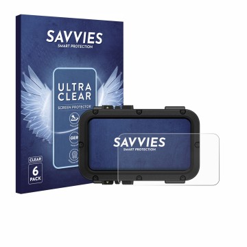Vorderseite einer Produktverpackung mit dem Markenlogo Savvies. Daneben ist das Gerät Suunto Nautic mit dem zugehörigen Displa
