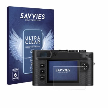 Face avant d’un emballage produit avec le logo de la marque Savvies. À côté, l’appareil Leica M EV1 est représenté avec la pro